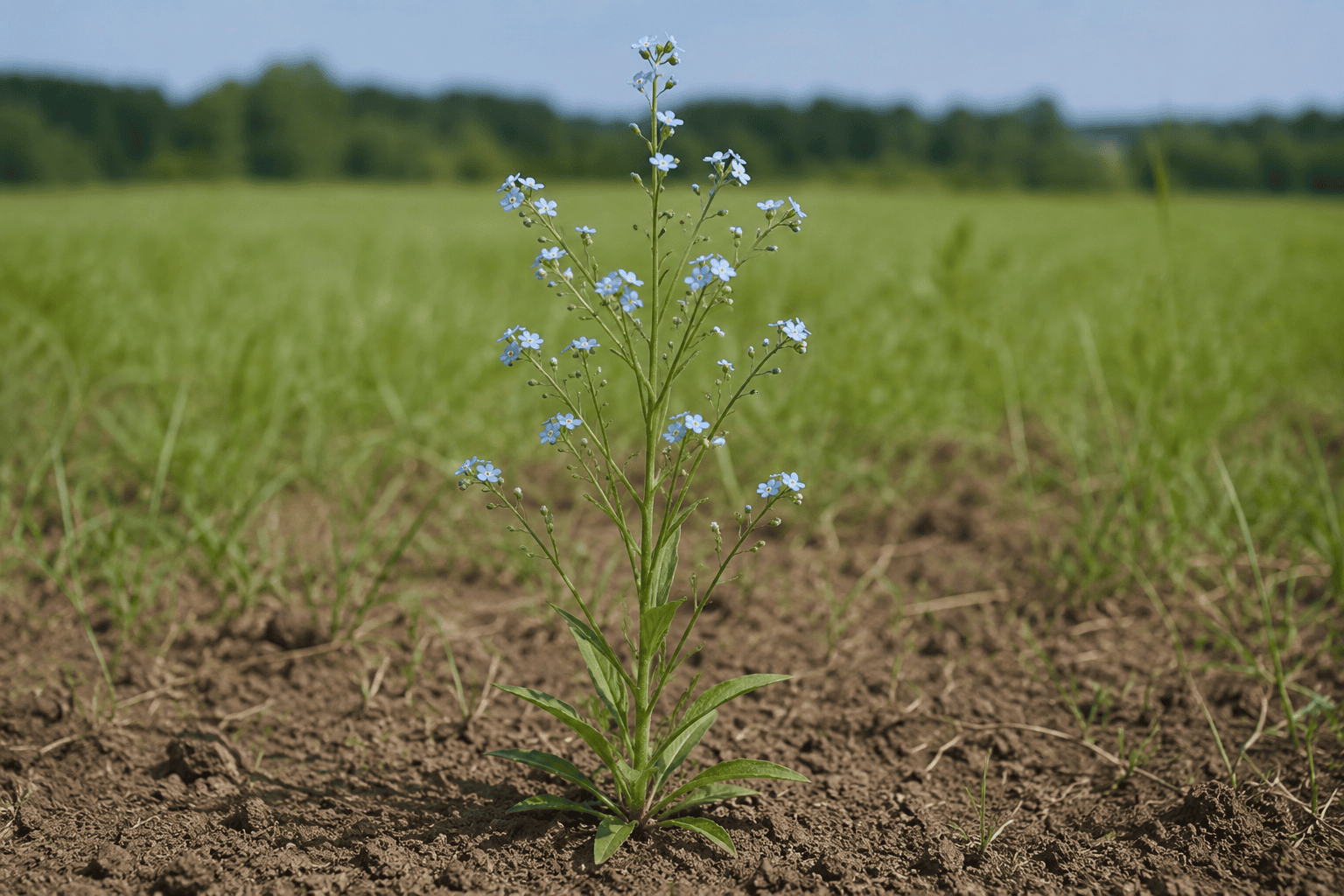 Незабудка полевая (Myosotis arvensis) — сорное растение