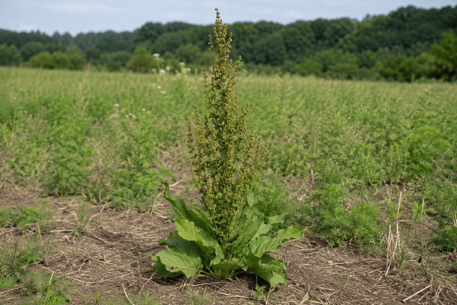 Щавель конский (Rumex confertus) — сорное растение