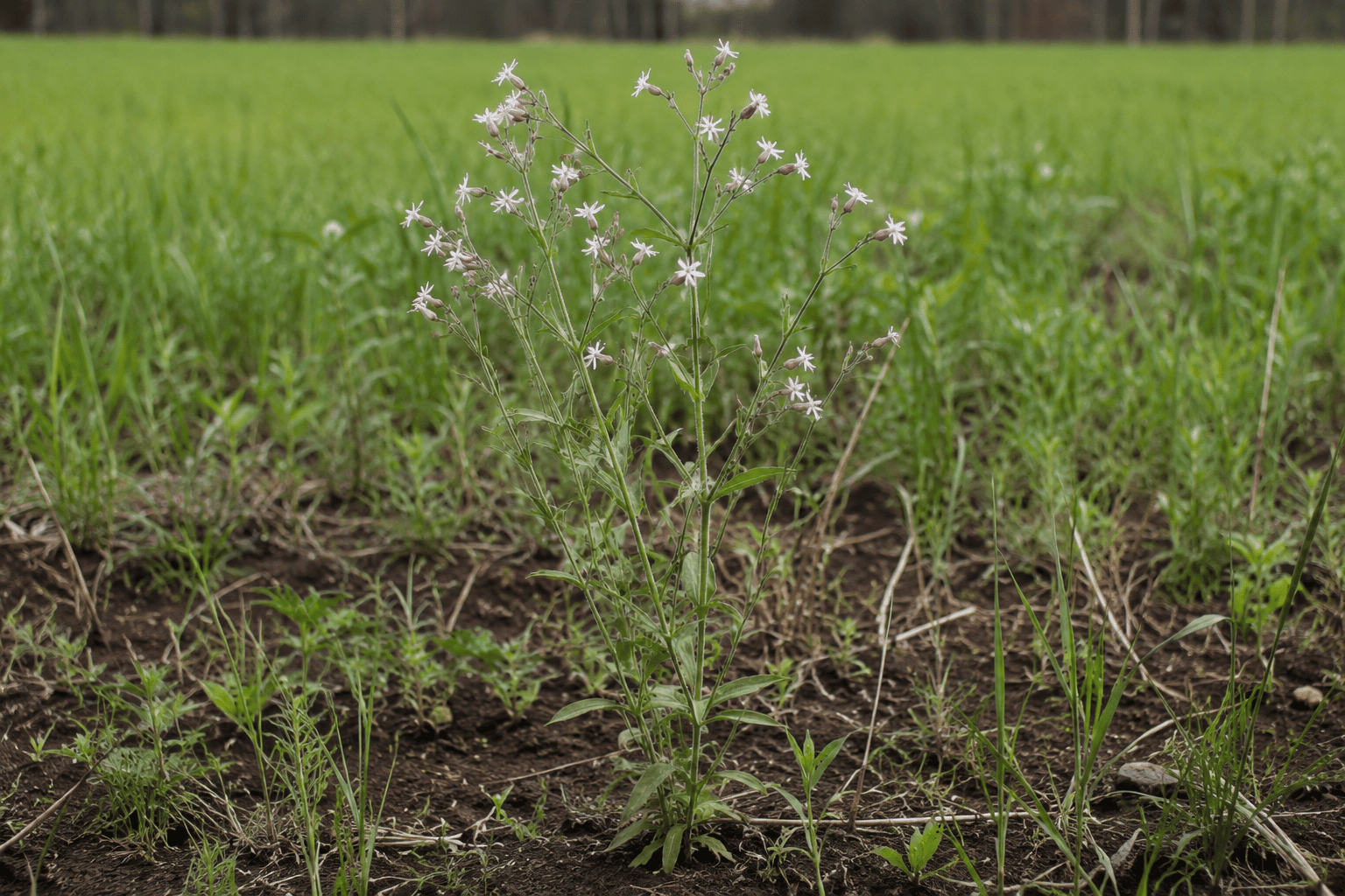 Смолёвка вильчатая (Silene dichotoma) — сорное растение