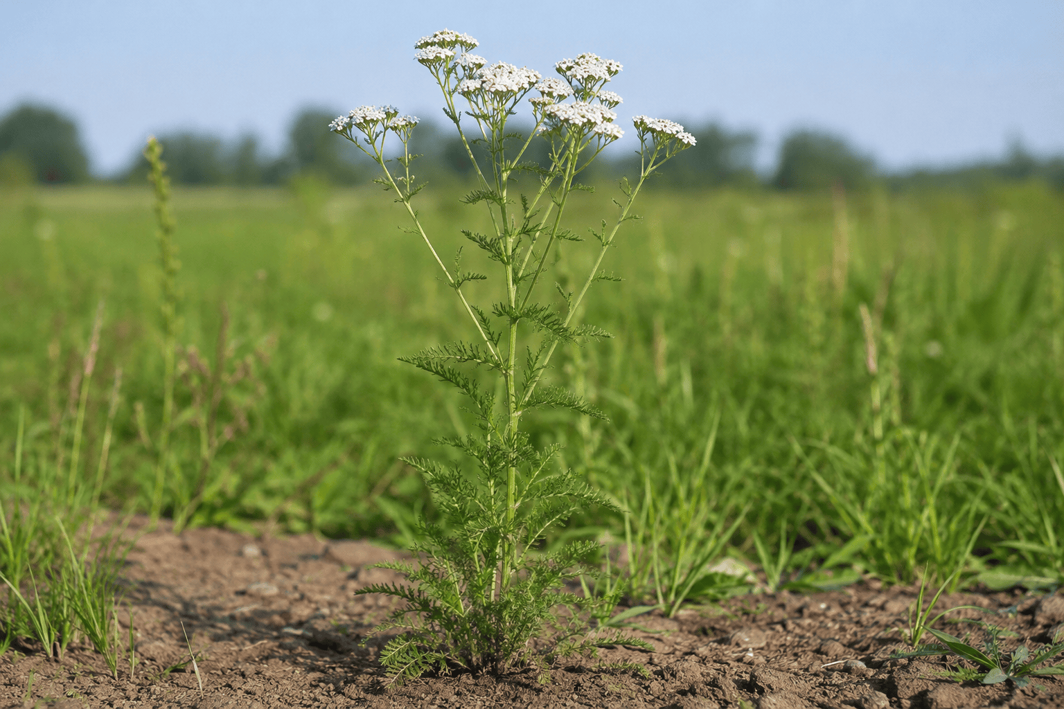 Тысячелистник обыкновенный (Achillea millefolium) — сорное растение
